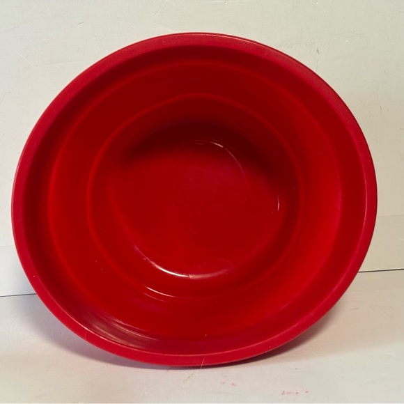 Pampered chef microwave silicone popcorn popper W/ leaflet red EUC - Picture 6 of 11